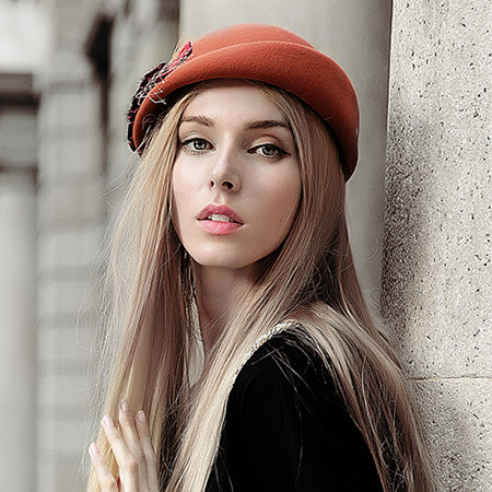 圓頂小禮帽純羊毛氈帽 圓頂小禮帽純羊毛氈帽